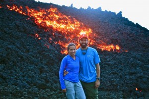 UsInFrontOfPacayaLava Feeling the Heat of Pacaya Lava
