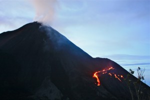 Volcano Pacaya at Sunrise