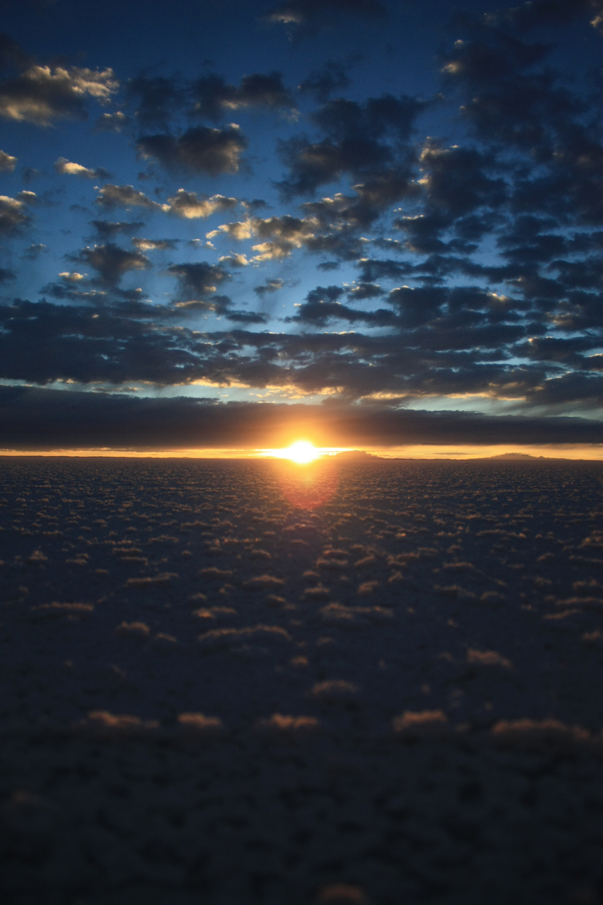 Sun Rising Over Salt Flats Tupiza to Uyuni Tour